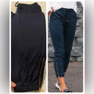 Zyia navy joggers with zipper, 24” inseam, NWOT, sz 20/XXXL